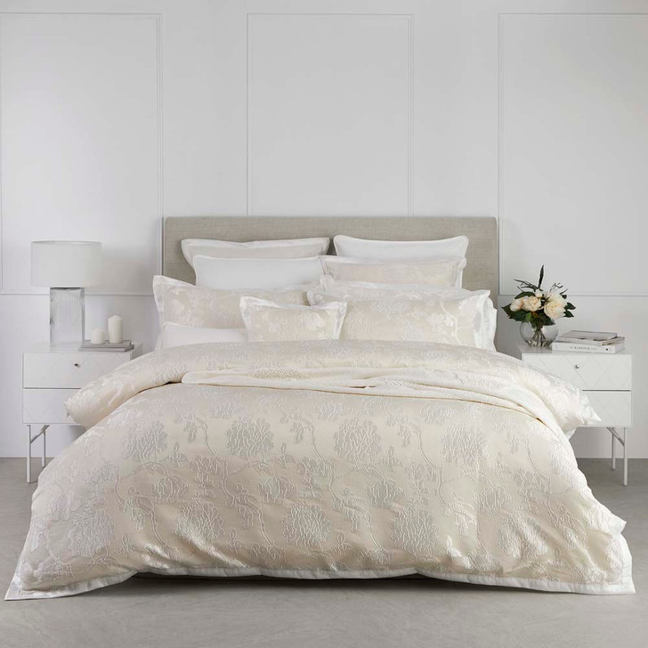 Platinum Logan and Mason Catalina Pearl Queen Bed Quilt Cover Set | My Linen