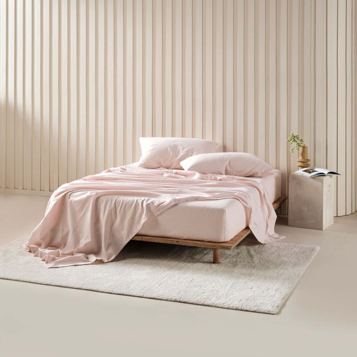 Linen House Landyn Rose Flannelette Double Bed Sheet Set | My Linen