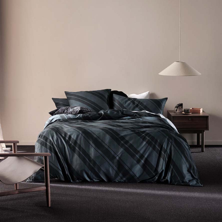 Linen House Phoenix Slate Double Bed Quilt Cover Set | My Linen