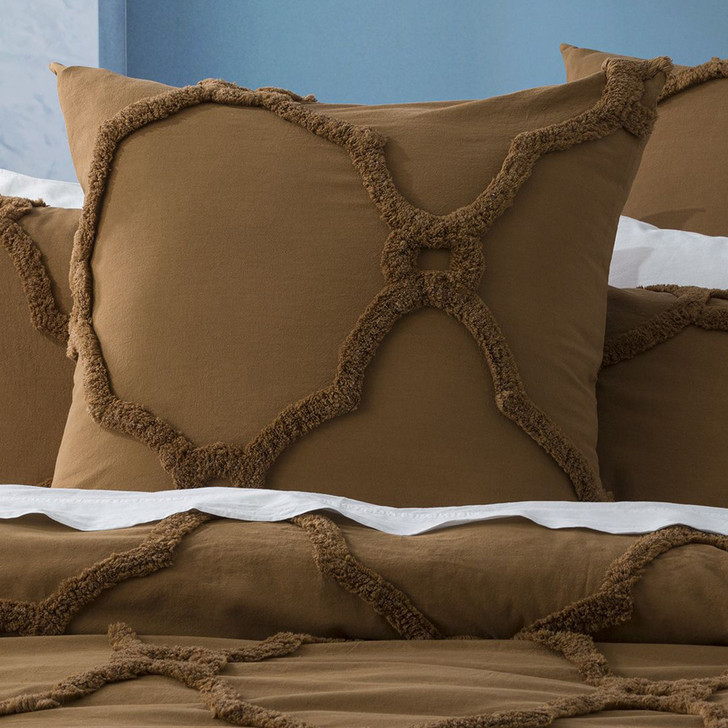 Renee Taylor Moroccan Wood European Pillowcase | My Linen