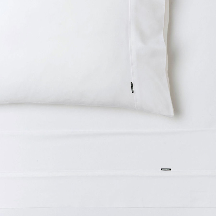 Linen House Nara Bamboo Cotton White Sheet Set Queen Bed | My Linen