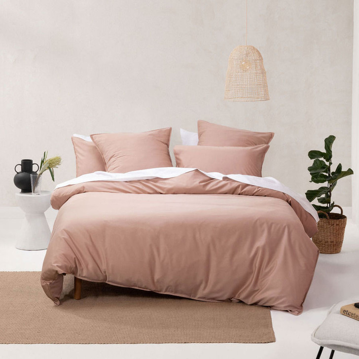 Linen House Nara Bamboo Cotton Clay Single Bed Quilt Cover Set | My Linen