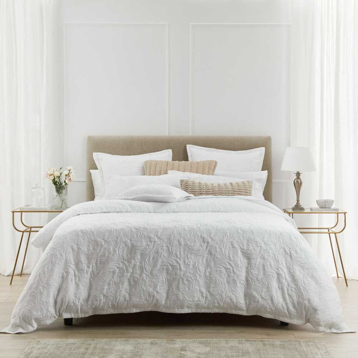Parisi White Quilt Cover Set Private Collection | Queen | My Linen