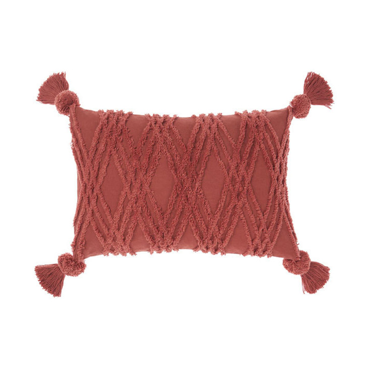 Linen House Solange Paprika Long Filled Cushion | My Linen