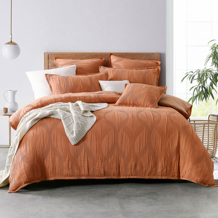 Bianca Bradford Earth Queen Bed Quilt Cover Set | My Linen