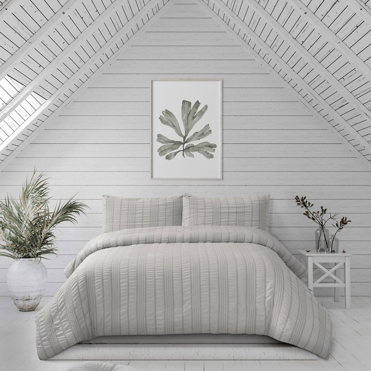 Ardor Boudoir Sommer Coastal Grey Queen Bed Quilt Cover Set | My Linen