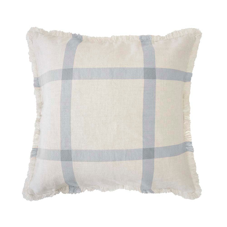Bambury Stewart Steel Blue Square Filled Cushion | My Linen