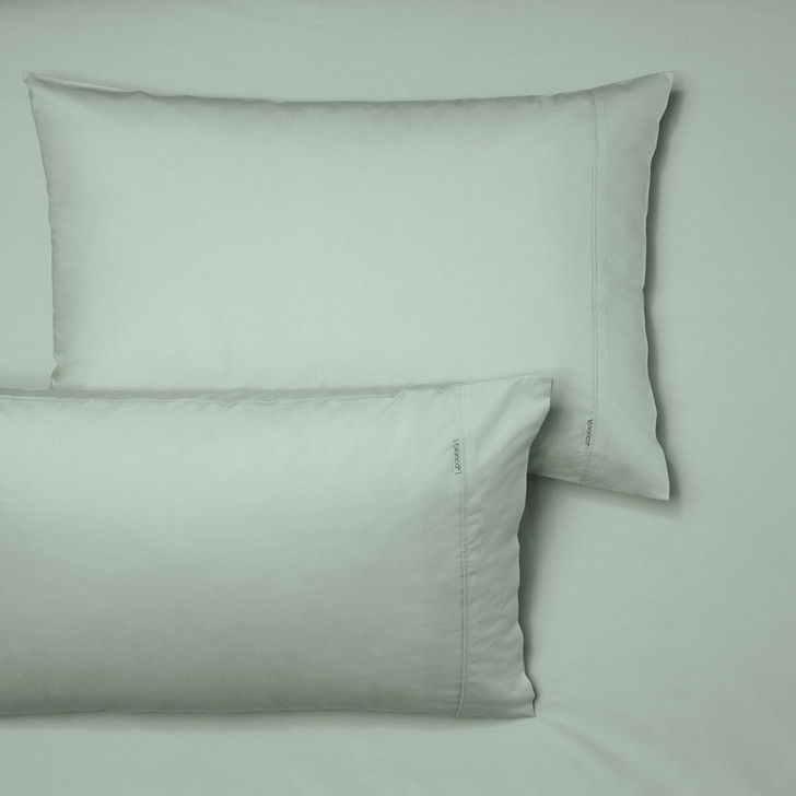 Bianca Heston 100% Cotton Percale Sage Queen Bed Fitted Sheet and Pillowcase Combo | My Linen