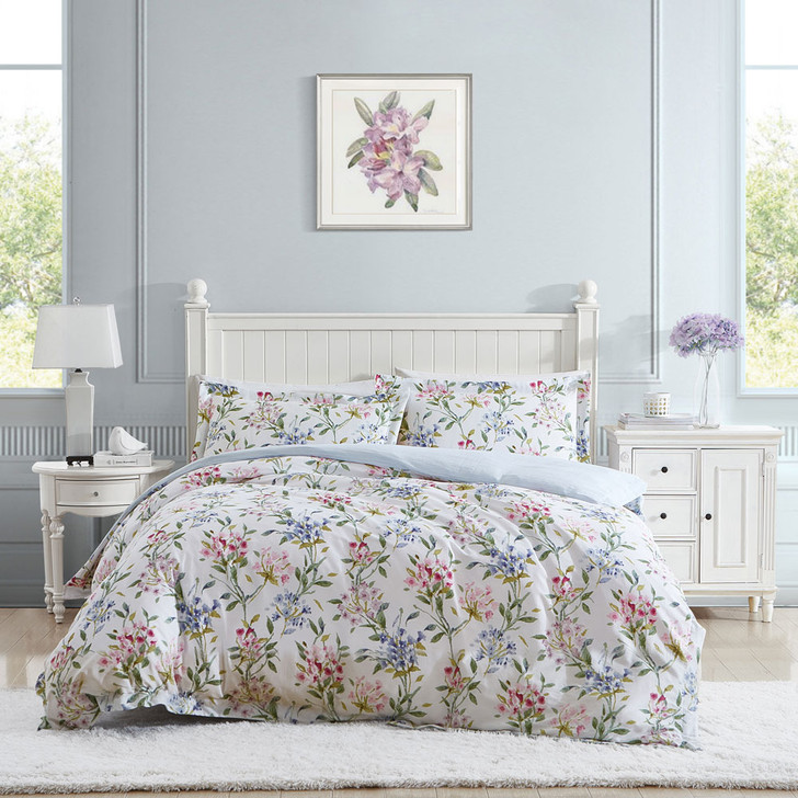 Laura Ashley Meadow Breeze Soft Jewel Single Bed Quilt Cover Set | My Linen