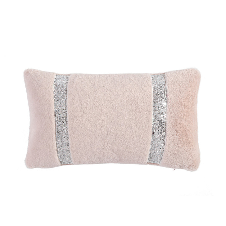 Platinum Logan and Mason Seville Blush Decorator Filled Cushion | My Linen