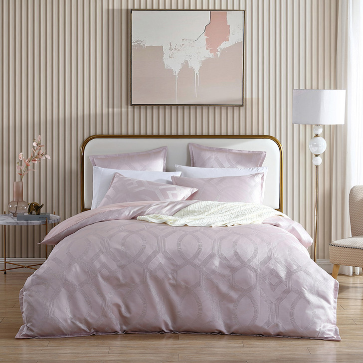 Platinum Logan and Mason Seville Blush Super King Quilt Cover Set | My Linen