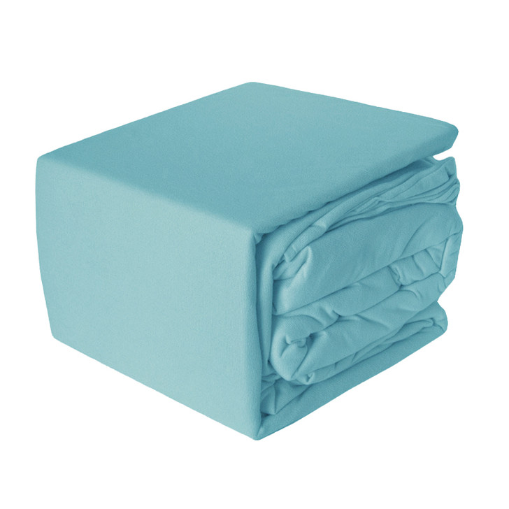 Ramesses Micro Flannel Aqua Single Bed Sheet Set | My Linen