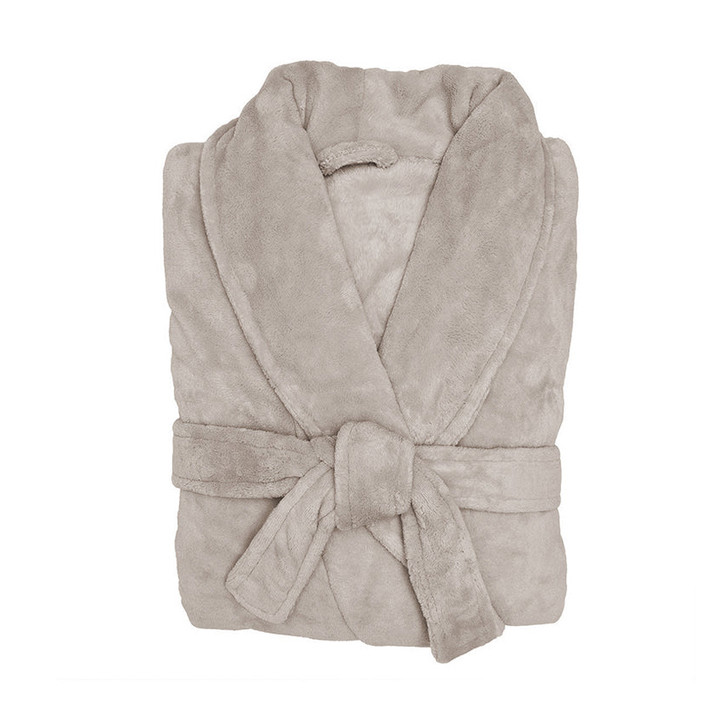 Bambury Microplush Bathrobe Stone Small / Medium | My Linen