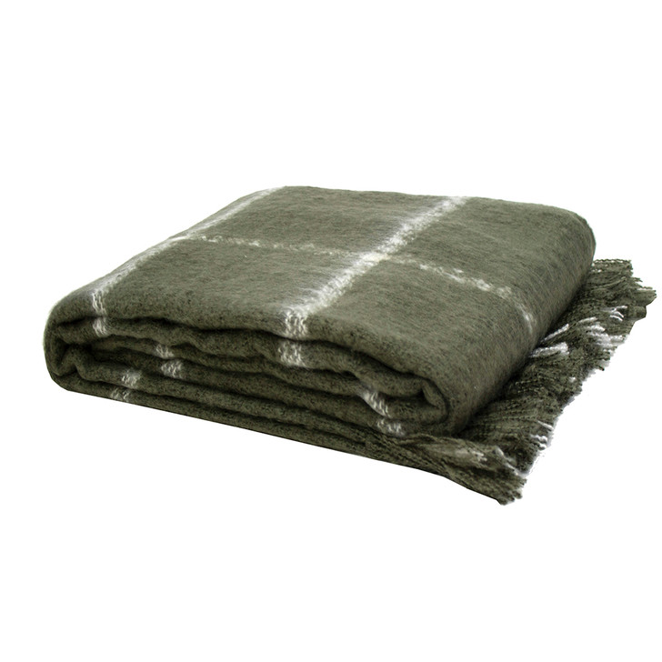 Bambury Rigby Olive Throw | My Linen