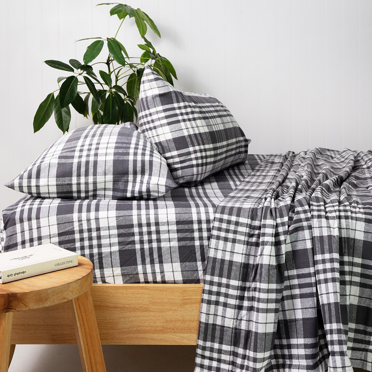 Bambury Brentford Flannelette Double Bed Sheet Set | My Linen