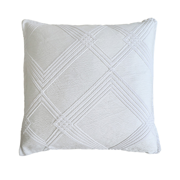 Bianca Katara White Square Filled Cushion | My Linen