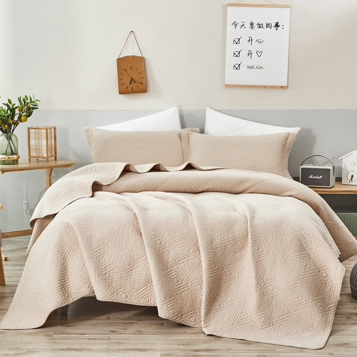 Classic Quilts Diamond Dust King Bed Coverlet Set | My Linen