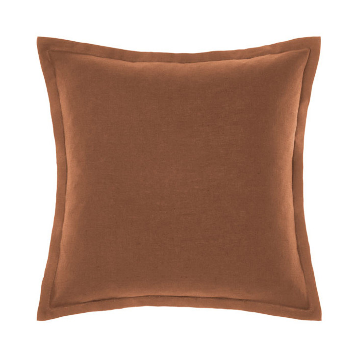 Linen House Nimes Cinnamon Square Filled Cushion | My Linen