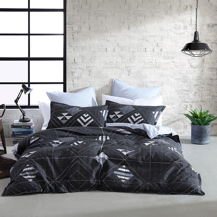 black single doona cover