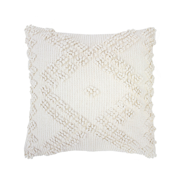 Bambury Bronte Ivory Square Filled Cushion | My Linen