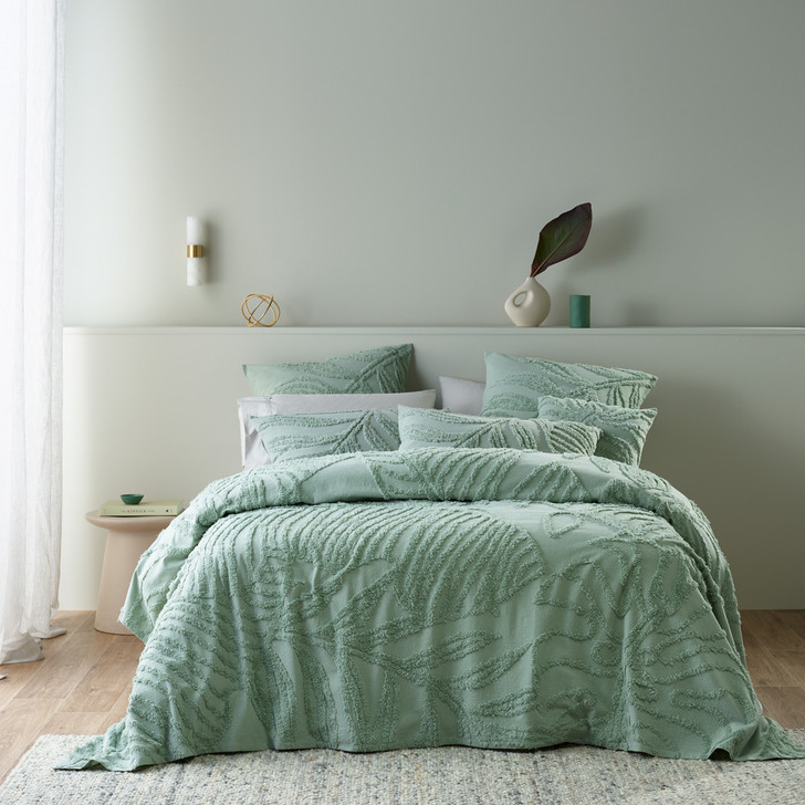 Bianca Foliage Sage King Single Bed Bedspread Set | My Linen