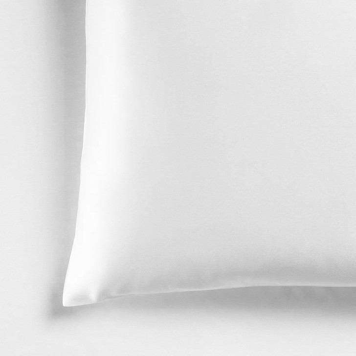 Mia Grace Satin White Standard Pillowcases | My Linen