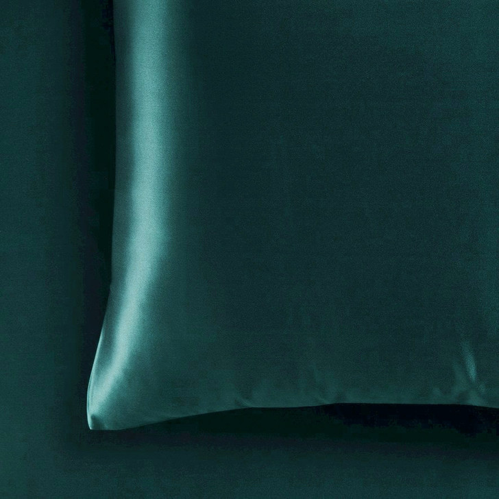 Mia Grace Satin Teal Standard Pillowcases | My Linen
