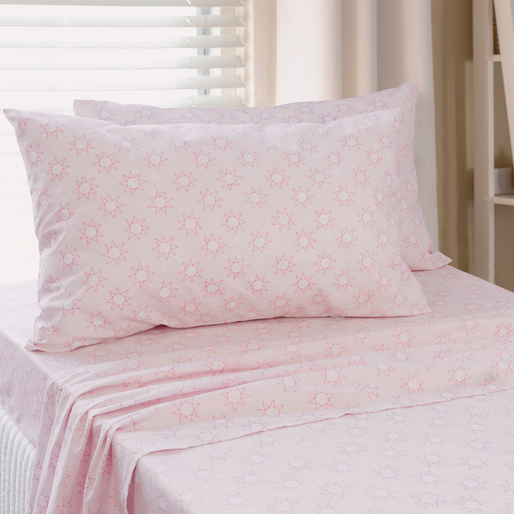 Jelly Bean Kids Suns Pink Sheet Set Double Bed | My Linen