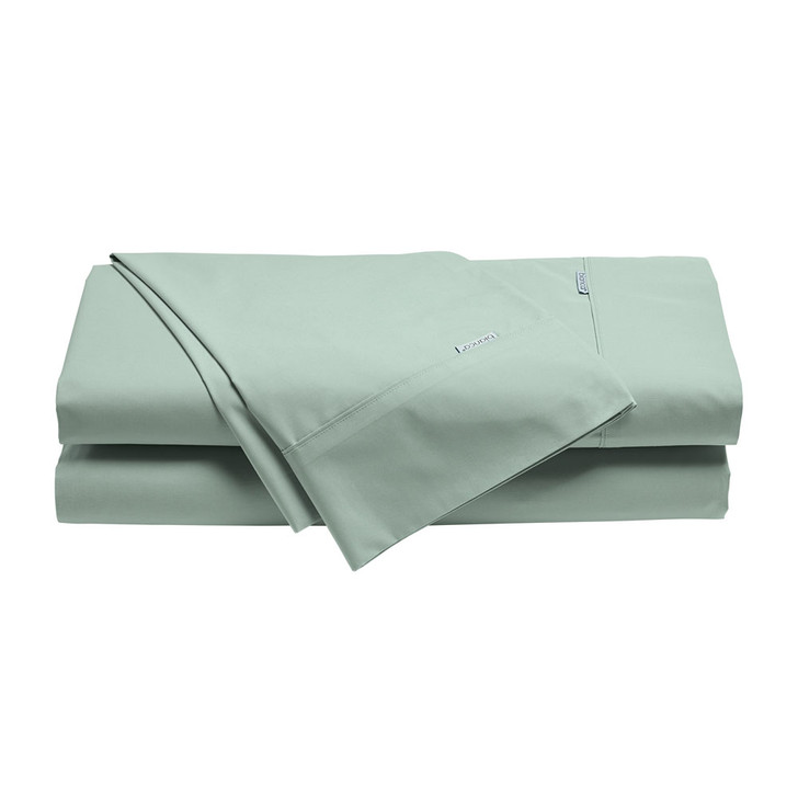 Bianca Heston 100% Cotton Percale Sage Long Single Bed Sheet Set | My Linen