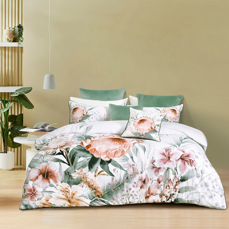 Bianca Sariya White Double Bed Quilt Cover Set | My Linen