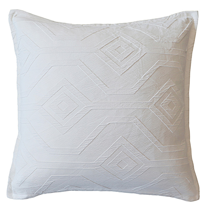 Bianca Kora White European Pillowcase | My Linen