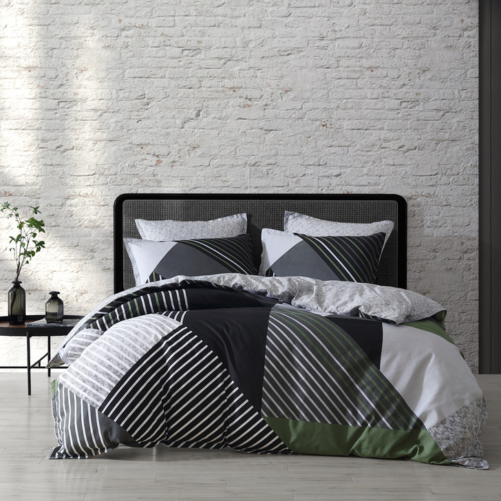 Logan and Mason Noah Charcoal King Bed Quilt Cover Set | My Linen