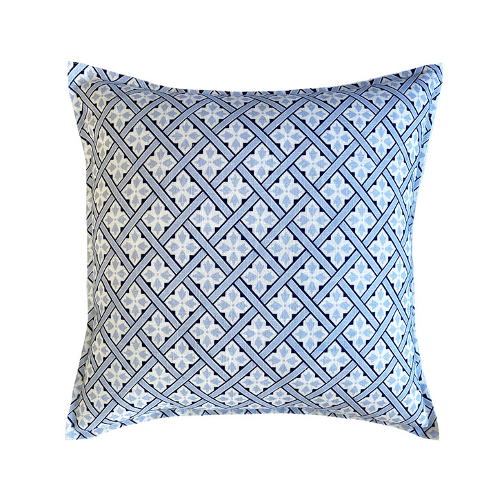 Mr Jones Sky Blue Square Filled Cushion