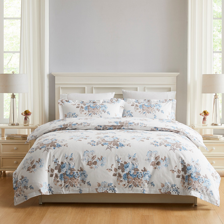 Laura Ashley Rosemore Truffle Queen Bed Quilt Cover Set | My Linen