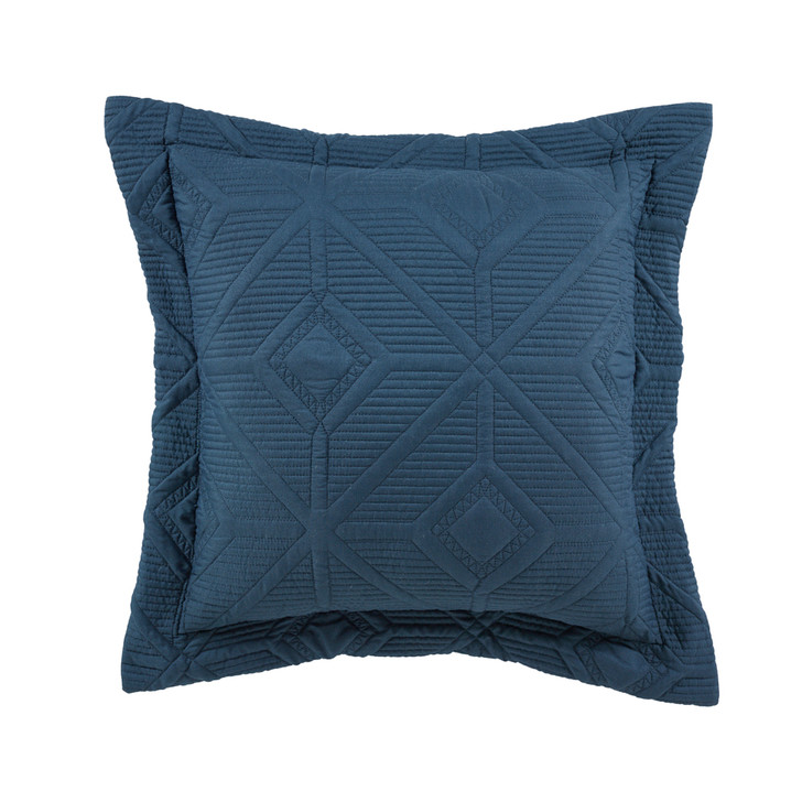 Bianca Kazimir Navy Square Filled Cushion | My Linen