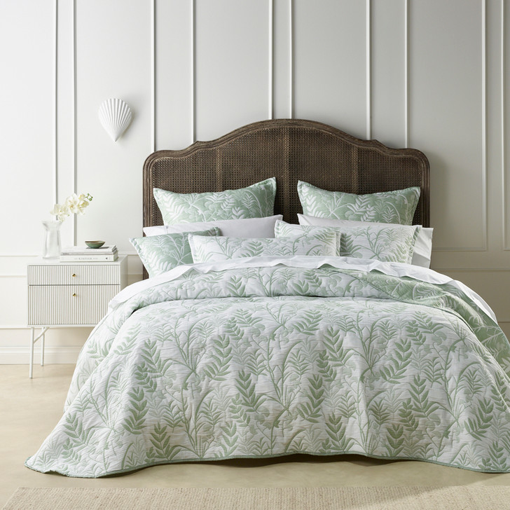 Bianca Eden Sage Queen Bed Bedspread Set | My Linen