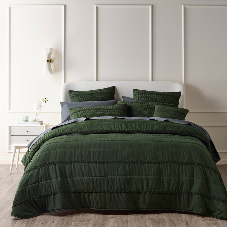 Bianca Vienna Green King Single Bed Bedspread Set | My Linen