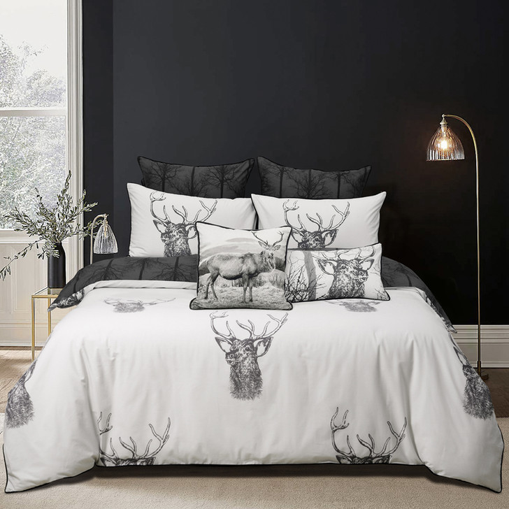 Bianca Alpine Stag Taupe Queen Bed Quilt Cover Set | My Linen