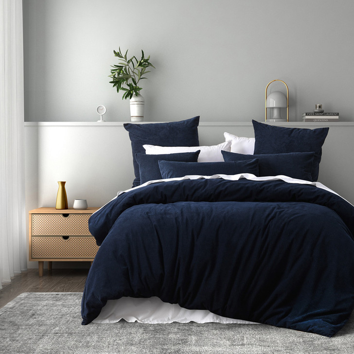 Bianca Lebron Indigo Super King Quilt Cover Set | My Linen