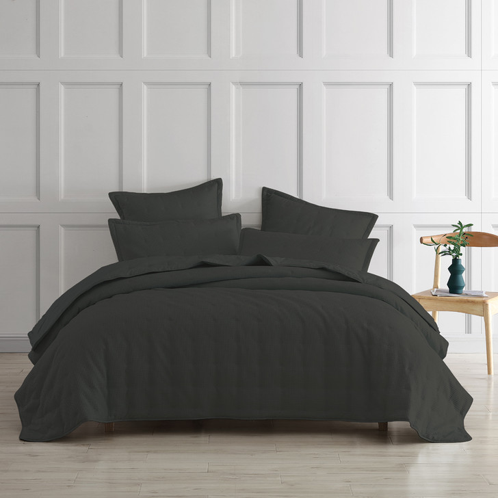 Platinum Logan and Mason Ascot Granite Single / Double Bed Coverlet | My Linen