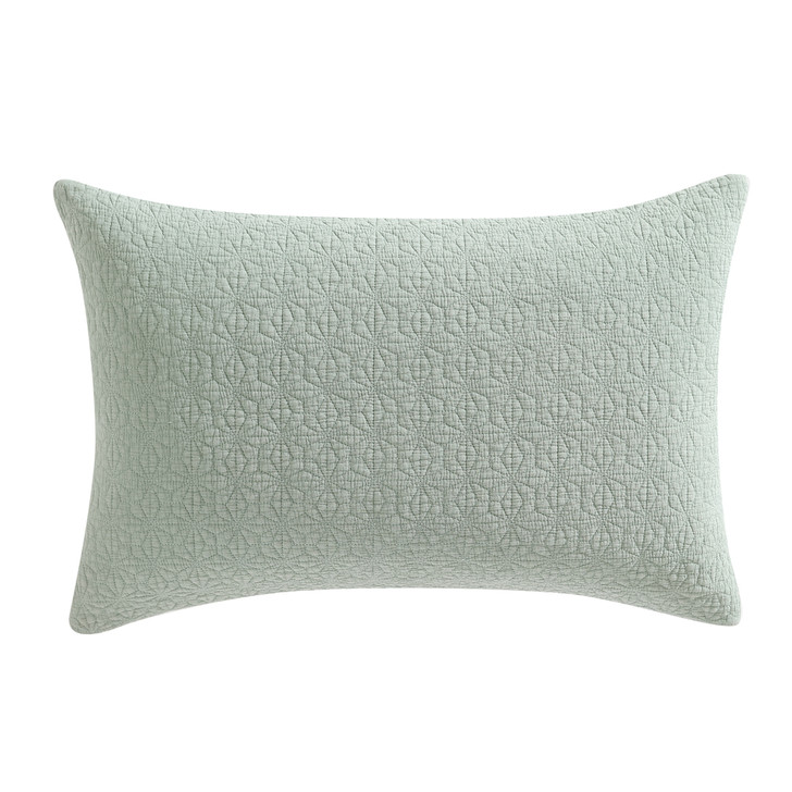 Platinum Logan and Mason Kayo Sage Pillowsham Pair | My Linen