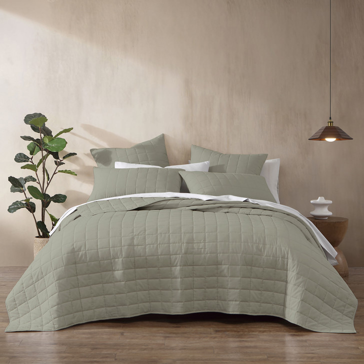 Logan and Mason Rhodes Moss Queen / King Bed Coverlet | My Linen