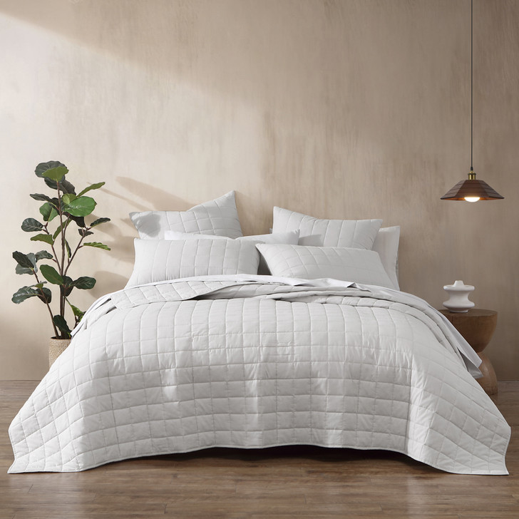 Logan and Mason Rhodes Silver Queen / King Bed Coverlet | My Linen