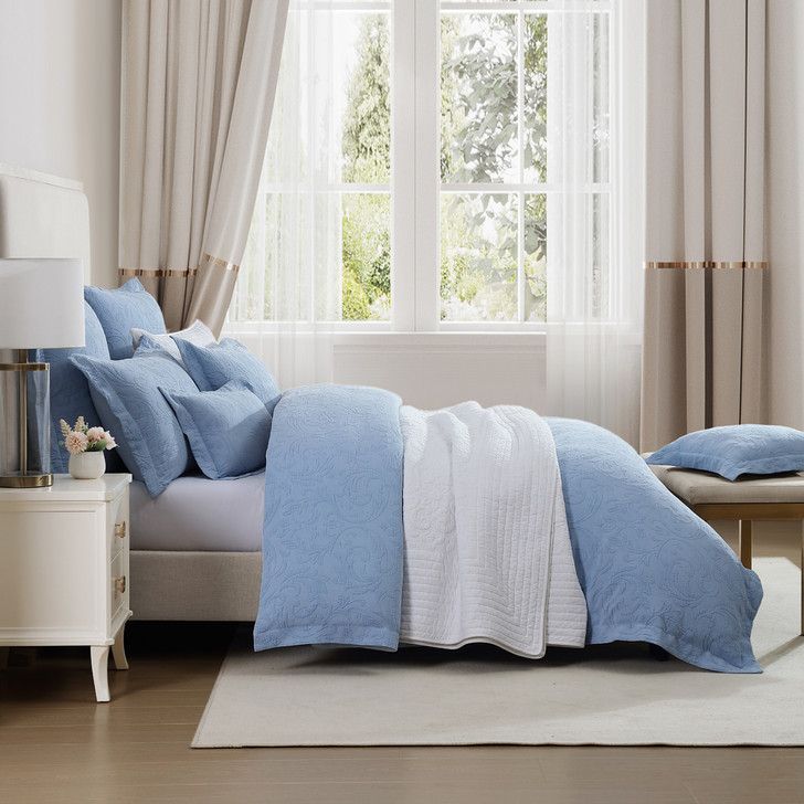Private Collection Marbella Blue Super King Quilt Cover Set | My Linen