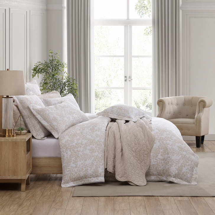 Private Collection Quinn Stone Queen Bed Quilt Cover Set | My Linen