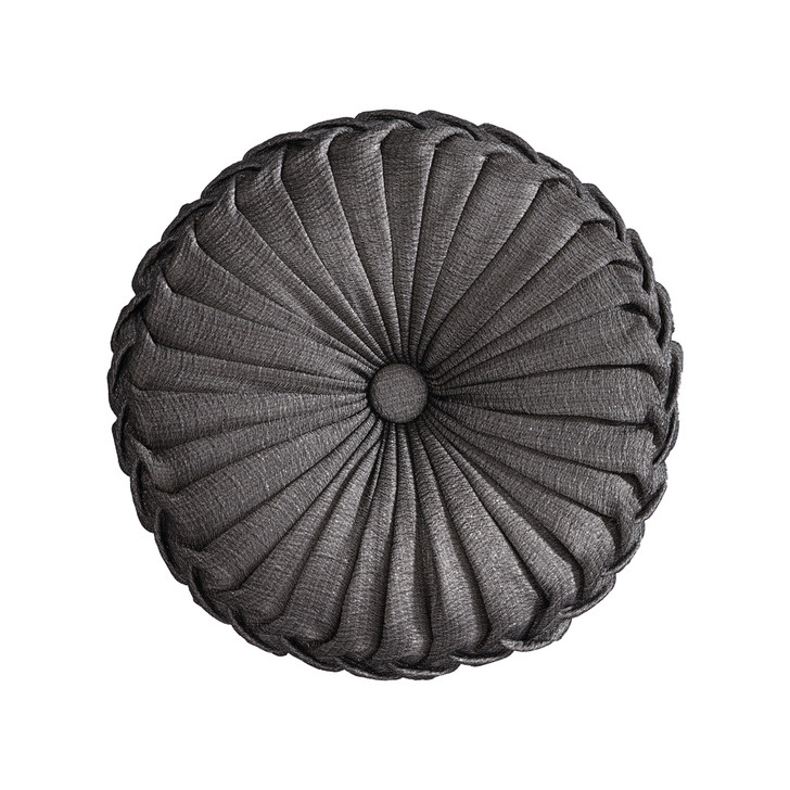 Davinci Octavia Gunmetal Round Filled Cushion | My Linen