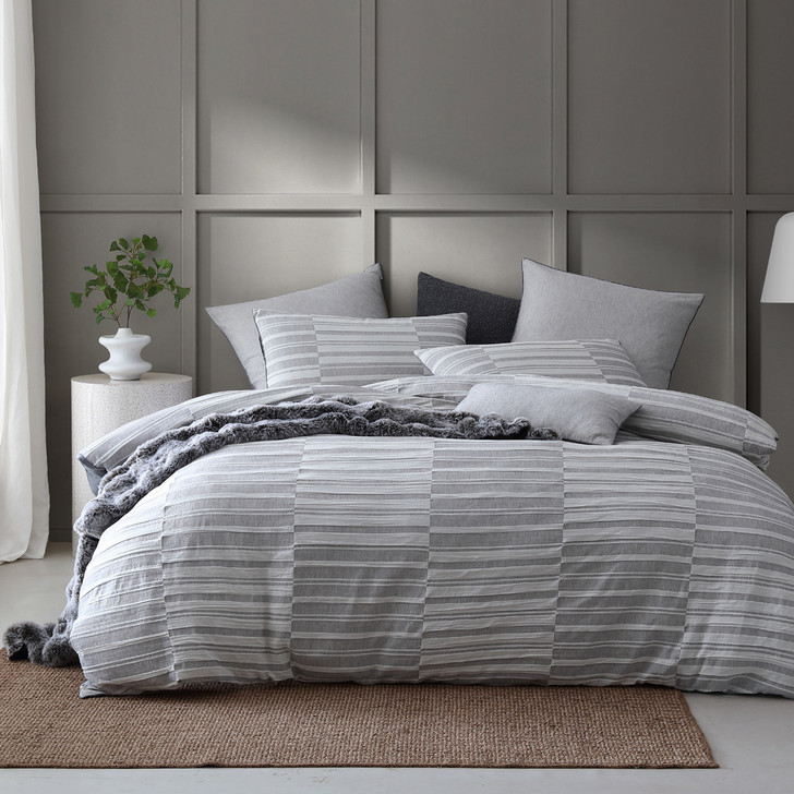 Platinum Logan and Mason Balmoral Ash King Bed Quilt Cover | My Linen