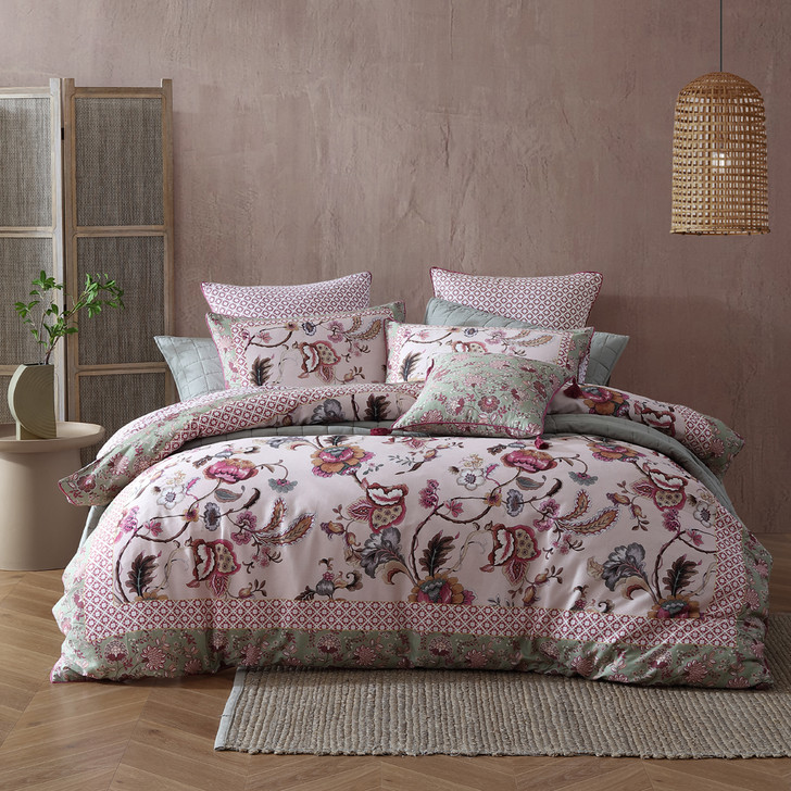 Logan and Mason Lorelai Rose King Bed Quilt Cover Set | My Linen