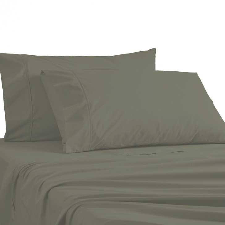 Platinum Logan and Mason 100% Egyptian Cotton Moss Sheet Set Queen | My Linen