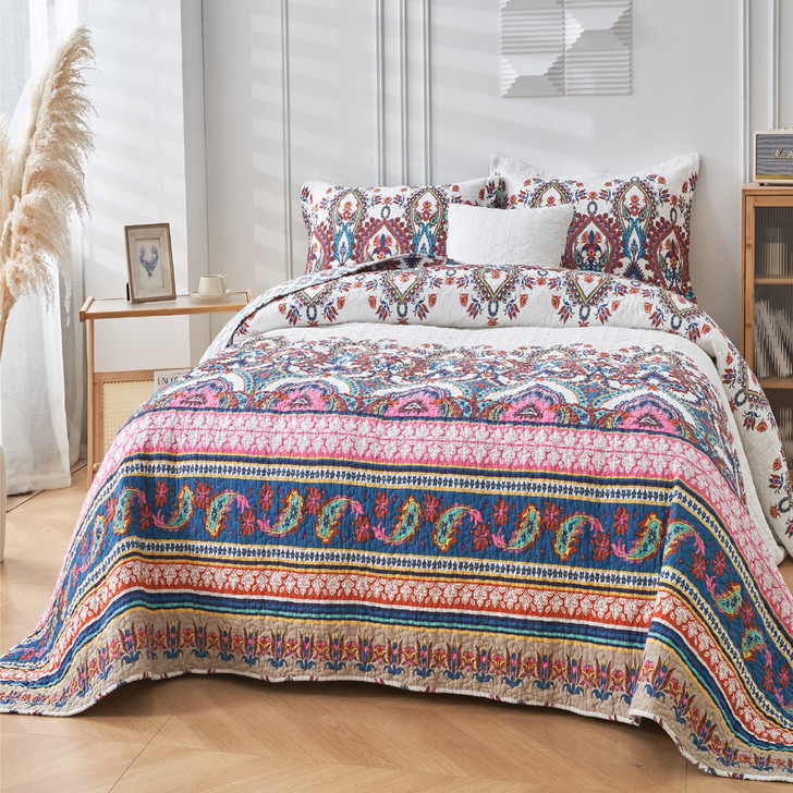 Classic Quilts St Clair King Single Bed Coverlet Set | My Linen